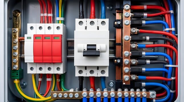 Surge Protection Installation Model With Main Protective Device For Electrical Safety And Power Systems Training