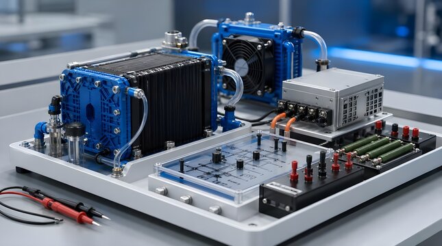 Fuel Cell Training Kit With Cell Stack Cooling Tubes And Power Connections For Energy Education