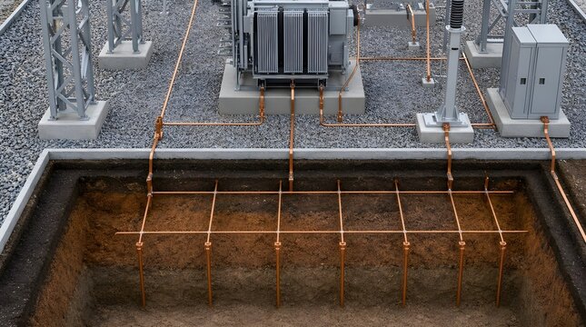 Electrical Substation Grounding Trainer With Copper Grid For Practical Safety And Installation Skills Development Training