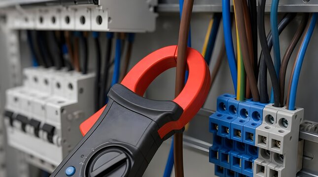 Insulated Conductor Clamp Meter Demonstration For Practical Electrical Current Testing Diagnostics And Technician Training Sessions