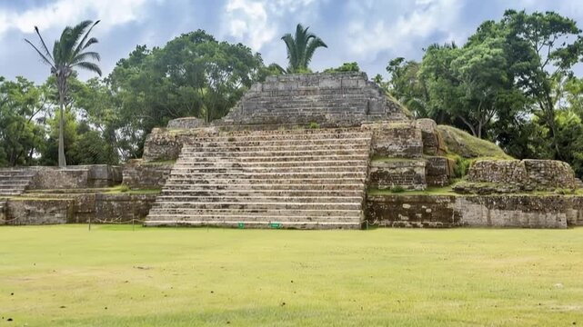 Belize, Central America, Altun Ha Temple.