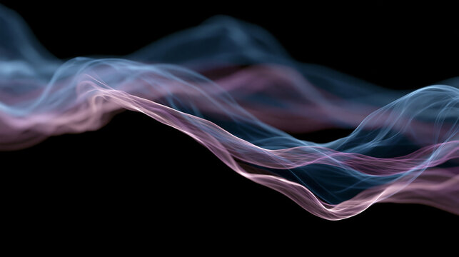 Abstract representation of plasma energy and electromagnetic waves glowing in blue and purple tones, futuristic science concept, with copy space