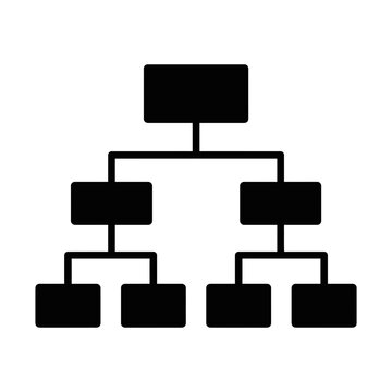organizational hierarchy chart glyph icon