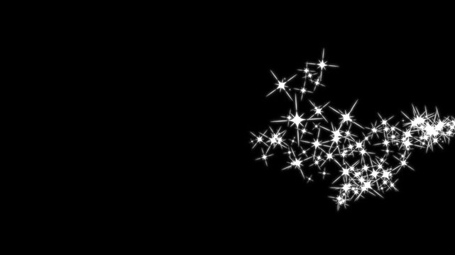trail of exploding white glitter particles with magical star energy, new sparkle effect and bright glowing element for visual assets 4k