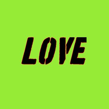 Black love typography text design animation on lime green background motion lettering word vivid minimalist motion lettering word vivid minimalist