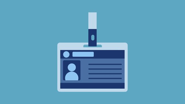 Personal identification features, Employee IDs, Student IDs 2d animation with alpha matte