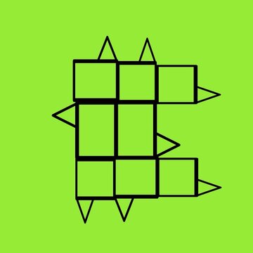 Abstract geometric grid animation with triangular spikes on green backdrop geometry shapes motion squares triangles geometry shapes motion squares triangles