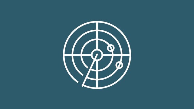 Tracking objects line, Navigation tool, Radar map, Air traffic control 2d animation with alpha matte