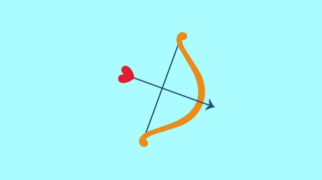 Arrow in flight or being aimed, focus and skill, target practice visuals 2d animation with alpha matte