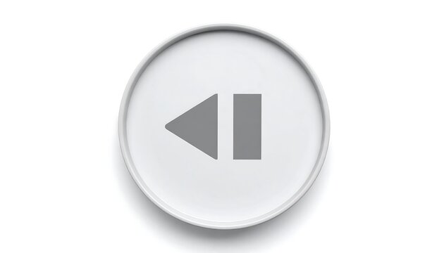 Rewind playback control button icon.