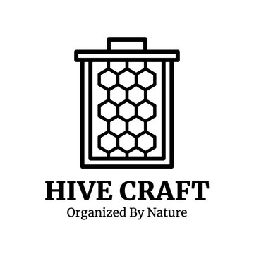 Honeycomb beehive icon logo for organic organization services.