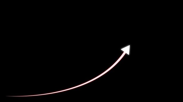 Business growth concept on graph Abstract arrow business graph