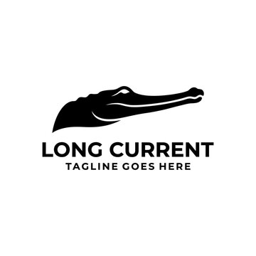 Long Current logo featuring crocodile head silhouette.