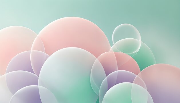 Abstract pastel 3d shapes representing wellbeing and soft values