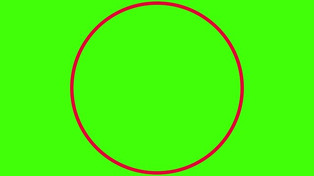 Red Glowing Circle Pulsing Animation on Alpha Channel 4K