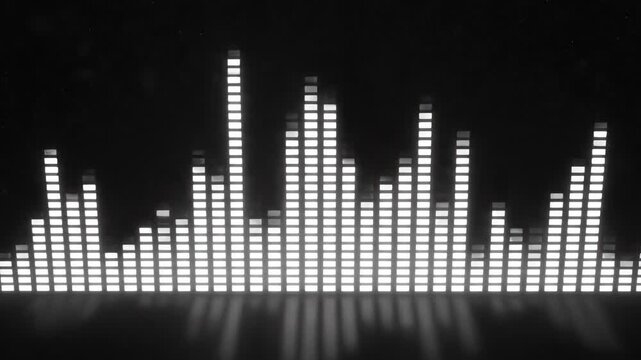 Dynamic Digital Audio Equalizer Visualizer Animation.