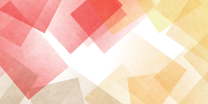 Abstract geometric shapes with soft warm red and yellow tones