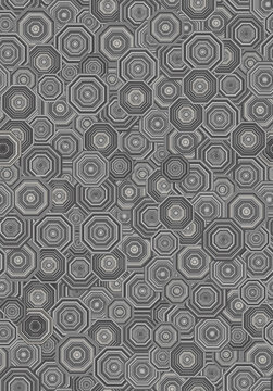 Seamless sophisticated grey multilayer geometric octagon texture with modern heavy octagonal layered patterns for versatile creative backgrounds