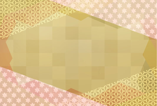 Elegant Japanese Patterned Gold Background for Festive Design