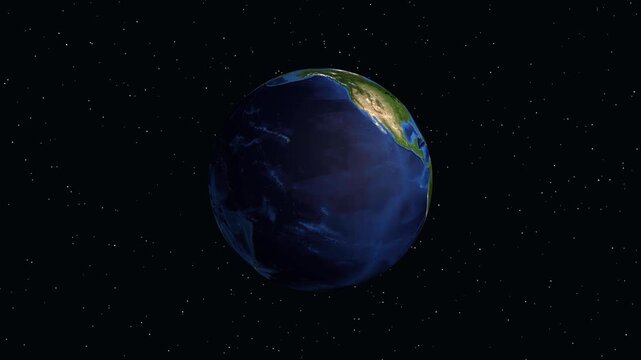 Earth Zoom Animation to Vila Velha Brazil with Population Data Overlay