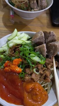 Bakso Pangsit is a popular Indonesian comfort food 