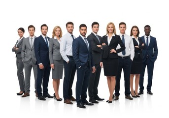 Obraz premium Group of business people standing and posing together