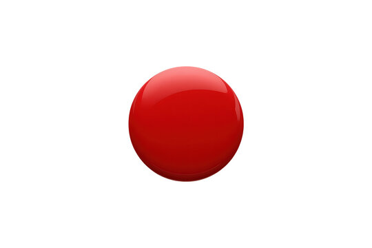 Dark red polished circular interface button