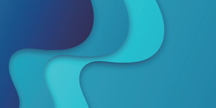 Abstract Blue Wavy Layers Background Design