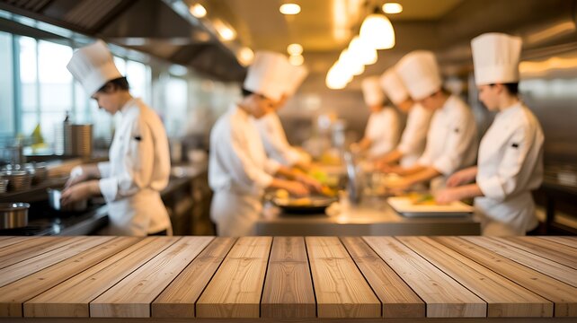 Professional chefs preparing gourmet meals in a commercial kitchen