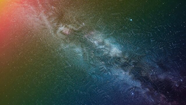 Colorful galaxy and deep space background with glowing stars and cosmic nebula