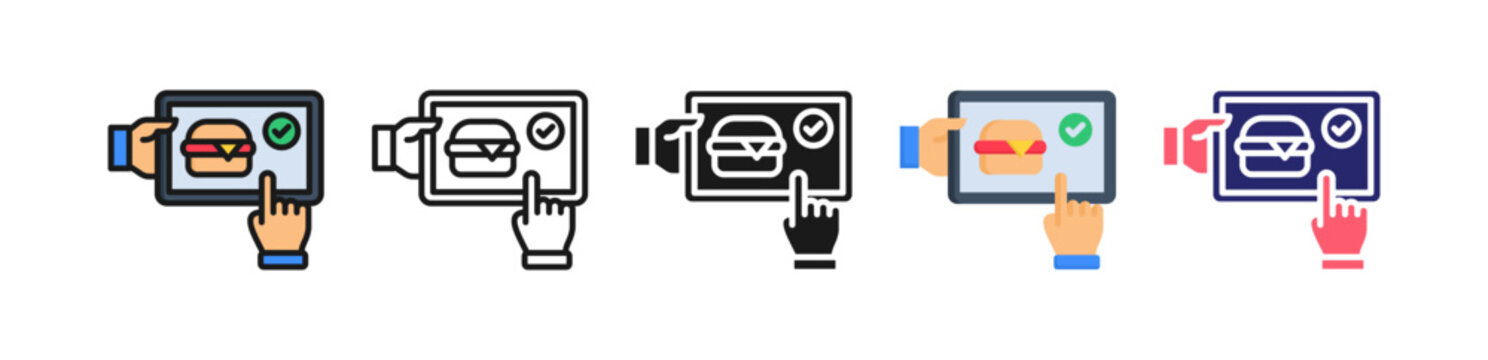 Online Order Multiple Style Icon Set Collection. 