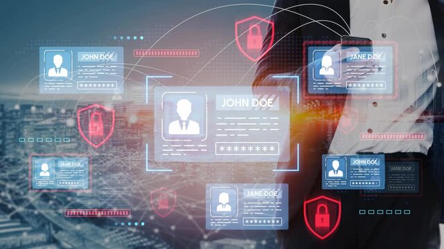 Digital Identity Verification Concept with Security Icons and User Profiles in a Modern Urban Background. Entropy.