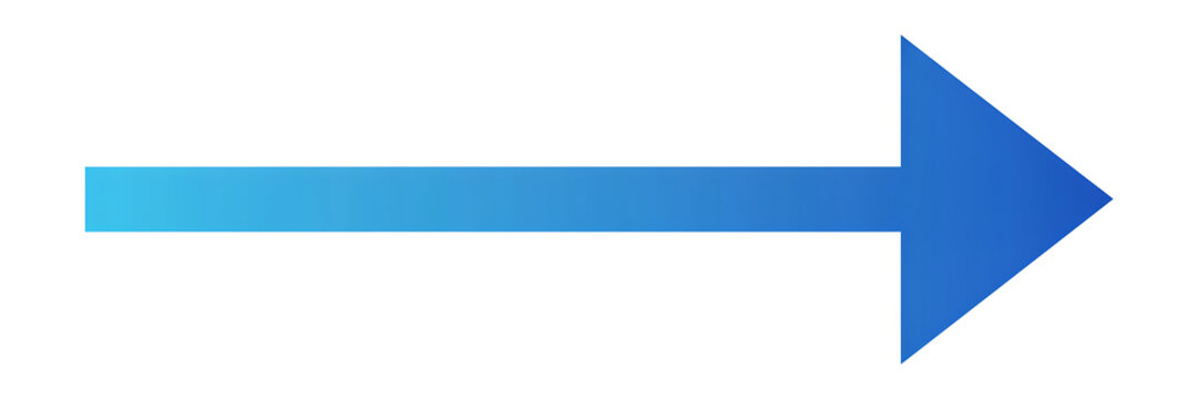 Blue arrow icon pointing right directional graphic element with direction navigation interface isolated pointing abstract