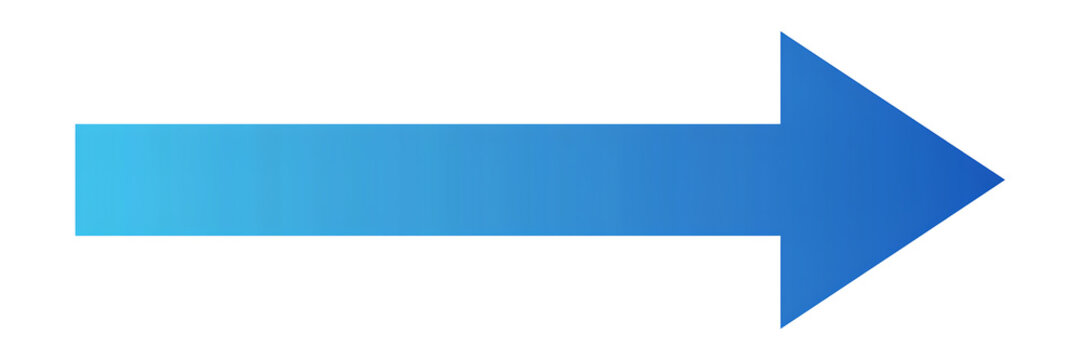 Blue arrow icon pointing right directional graphic element with direction navigation interface isolated pointing abstract