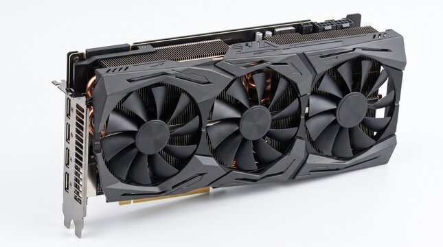 High Performance Graphics Card with Triple Fans and Heat Sink