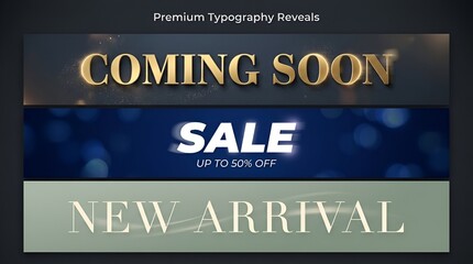 Fototapeta premium Coming Soon Typography Animation with Premium Promotional Text Design