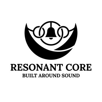 Resonant core logo featuring a bell and crescent moon.