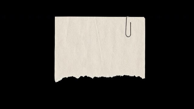 Back to school design concepts with stop motion ripped crumpled page sheets. Animated torn paper frame overlays and old note piece edge strip transitions in Apple ProRes 422
