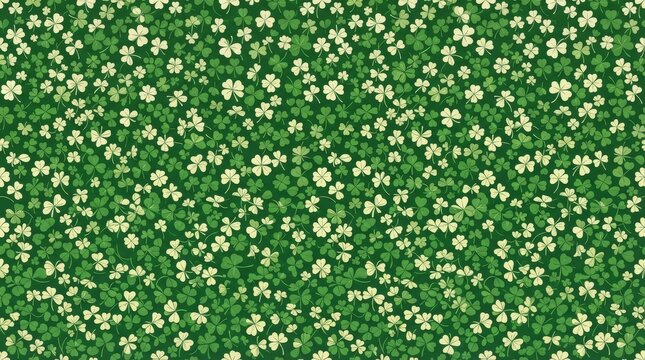Clover leaves with shamrock botanical background environment wallpaper seamless evergreen