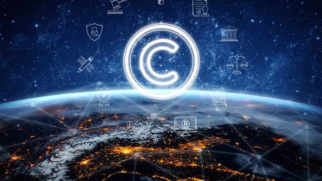 Copyright protection highlights copyright, intellectual property, and legal ownership through law, verification, and secure digital rights Marrow