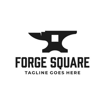 Heavy metalworking logo representing strength, labor, and traditional craftsmanship.