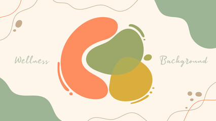 Fototapeta premium Abstract Wellness Background with Organic Shapes and Earthy Tones
