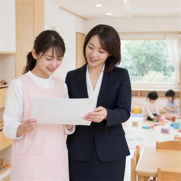 潜在保育士が保育現場への復職を相談する