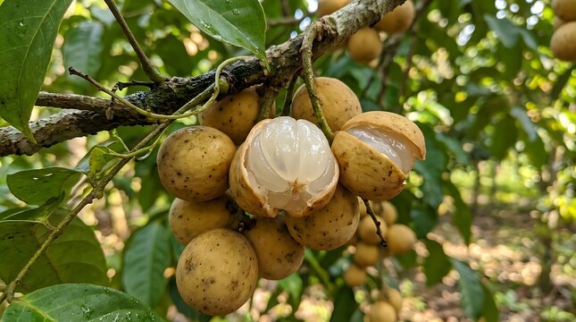 duku fruit on the tree