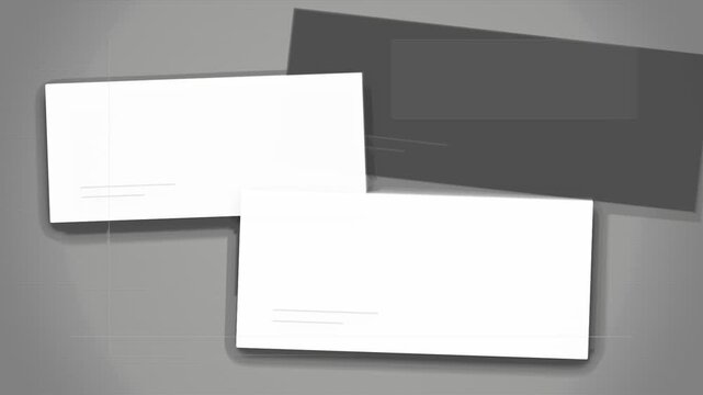 Clean White Envelopes on Light Background, Minimalist Design, Copy Space