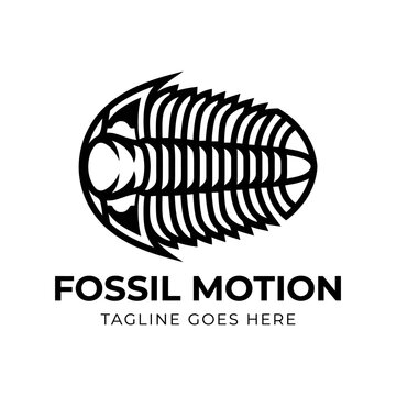 Stylized prehistoric crustacean emblem highlighting ancient evolution and biological structure.