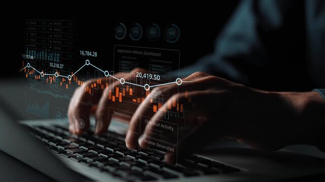 Data analytics dashboard with charts, indicators, and performance metrics, reveals trends, data analytics drives growth, supports insight, and data analytics improves decisions. Marrow
