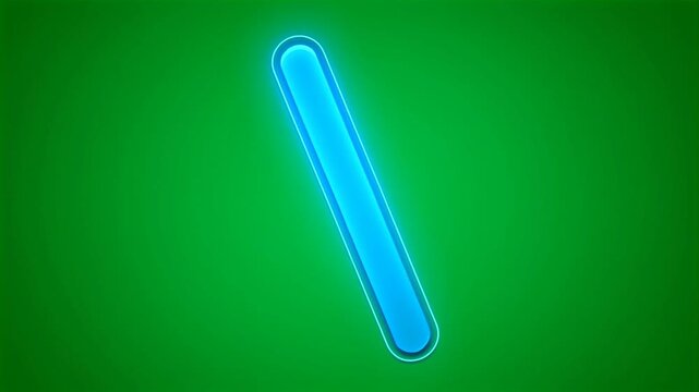 Neon blue digital progress bar loading on green background HD video for video editing