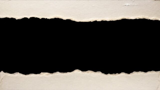 Realistic wrinkled white paper textures with dynamic stop motion transitions. Animated torn page background overlays for scrapbooking and video projects in Apple ProRes 422