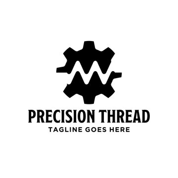 Technical engineering mark combining mechanics and electronics. Suitable for manufacturing, hardware repair, and precision tool companies.